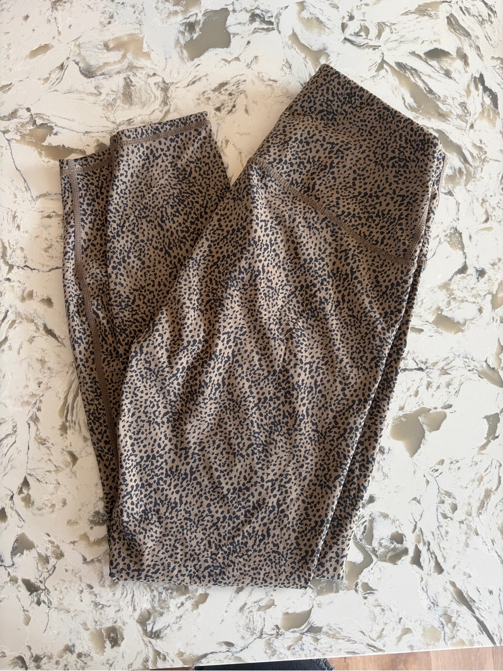 Varley Women’s Leopard Print High-Waist Leggings - Taupe/Black